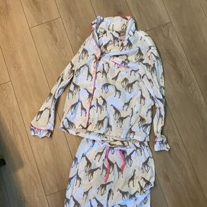 Bed head pajama set giraffes medium